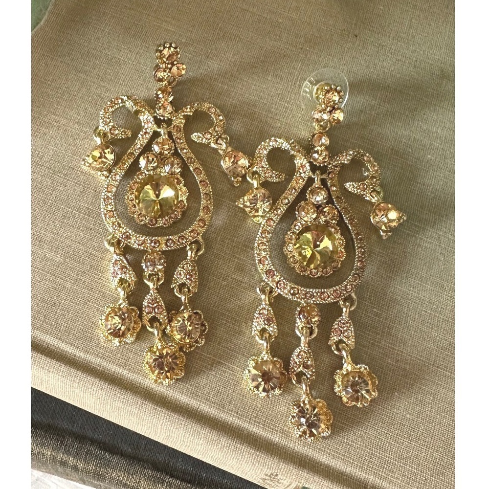 Rhinestone chandelier earrings